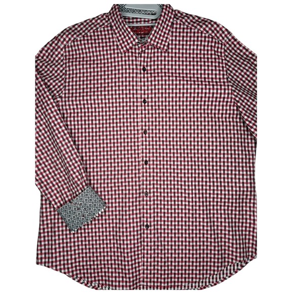 Robert Graham Other - Robert Graham Mens 2XL Classic Fit Gingham Button Down Shirt Red Black White